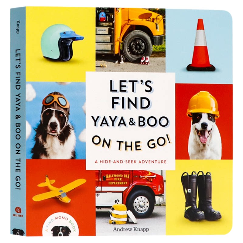 一起寻找出行中的丫丫和布布吧 英文原版绘本 Let's Find Yaya and Boo on the Go 亲子共读益智图画纸板书 专注力训练认知启蒙