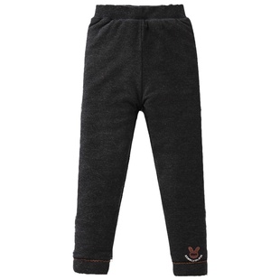 女童三层加厚棉裤冬季夹棉保暖特厚东北一条过冬蚕丝打底裤子外穿