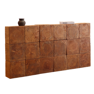 Ni+尼家民宿酒店前台木墩接待台收银台柜台服装店吧台桌实木案台