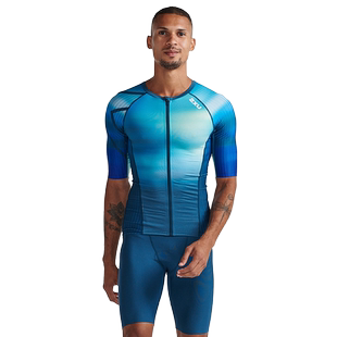 2XU Aero系列铁人三项短袖骑行服男士透气骑行上衣紧身半袖铁三服