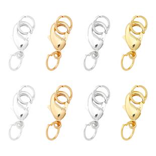 保色14K18K包金弹簧扣龙虾扣单圈连接扣 手工diy制作手链项链配件