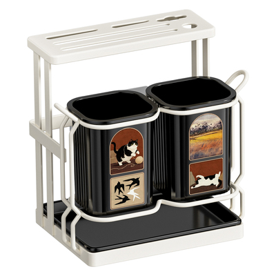 【快速沥水】免打孔刀具收纳架