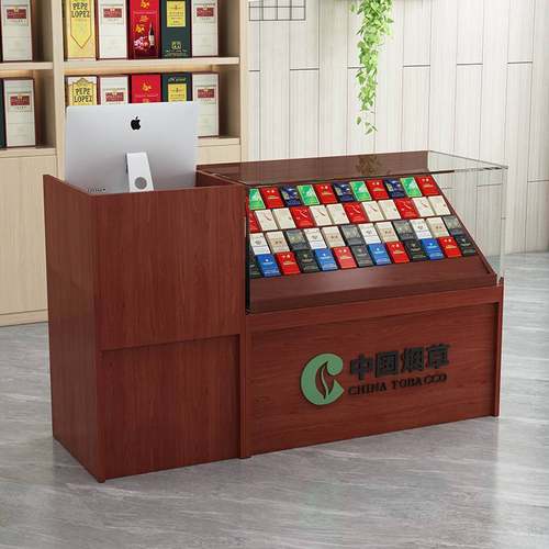 玻璃烟柜收银台一体超市烟柜台便利店烟酒展示柜烟草柜台整体发货