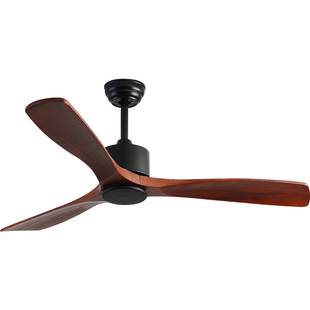 60寸大风力吊扇客厅餐厅工业复古商用变频无灯北欧实木吸顶电扇