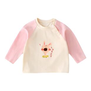 儿童衣服男童长袖t恤童装宝宝上衣婴儿纯棉a类女童打底衫外出春装