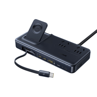 【官方授权协议】倍思100W七合一桌面充电站带伸缩线适用华为66W小米苹果17手机笔记本快充氮化镓充电器插座