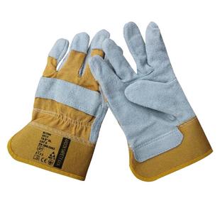 洁盾牛皮电焊手套短款耐高温防烫耐用隔热焊接焊工专用劳保手套