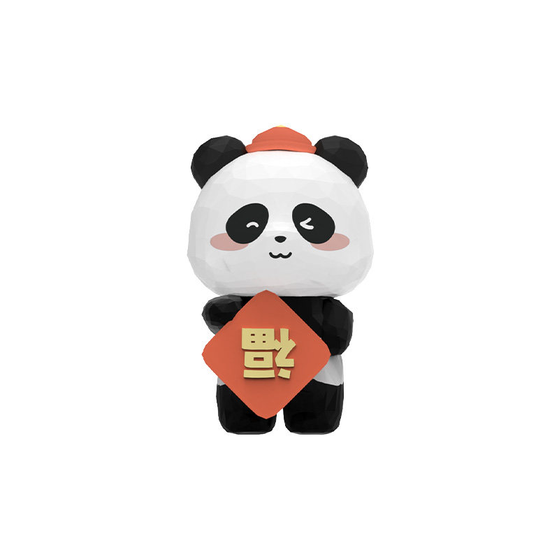 正版文创可爱熊猫盲盒摆件装饰品