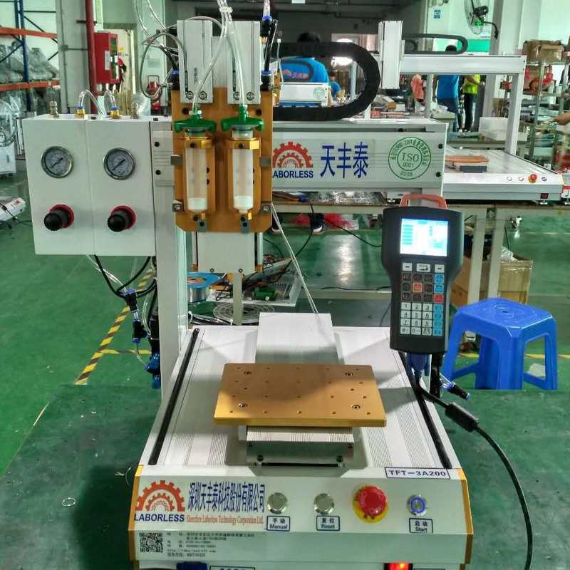 供应天丰泰331双头可切换PCB板自动点胶机 UV胶自动滴胶机精密