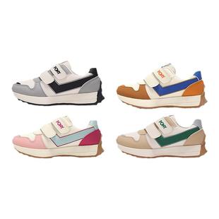 pony童鞋儿童运动鞋男童女童跑步鞋小学生魔术贴鞋休闲舒适防滑