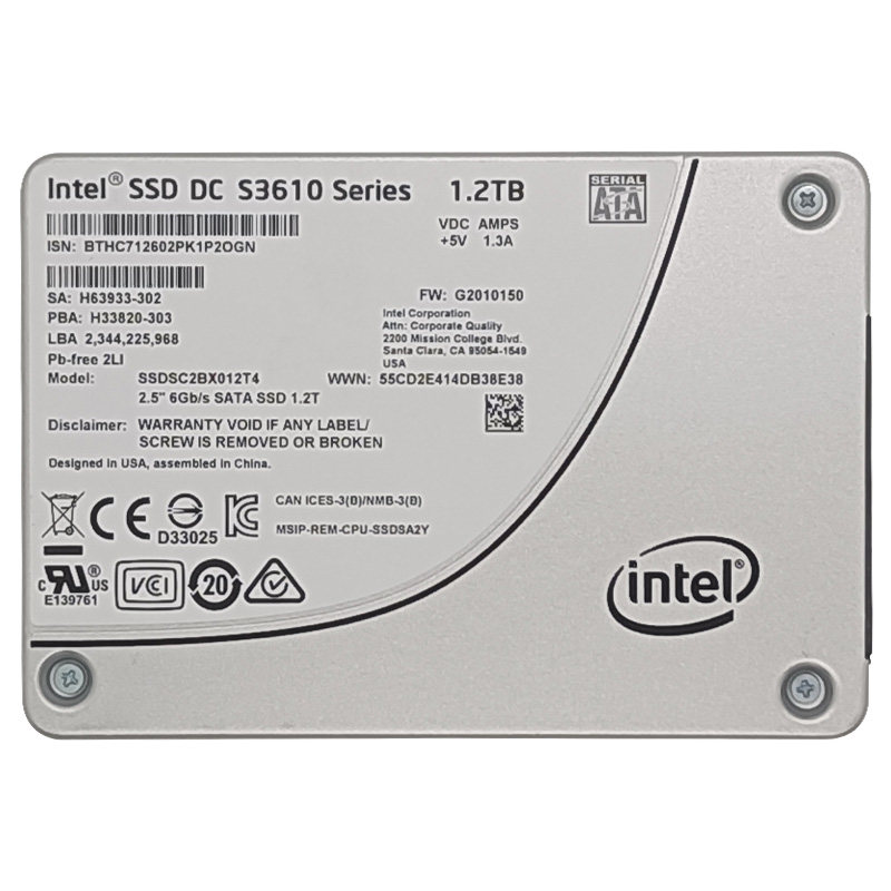 Intel/英特尔 S3610 800G 1.2T 1.6T全新零售版企业级固态硬盘SSD