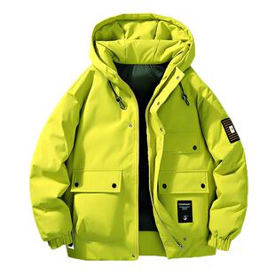 NASA STUSY美式2025冬季新款加厚保暖男款防寒防风羽绒服外套