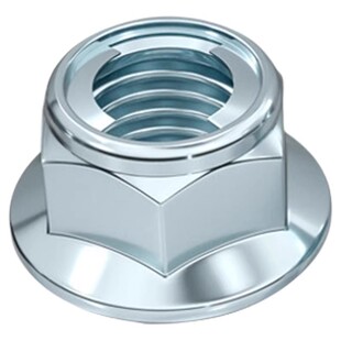 10.9级尼龙自锁紧法兰六角螺母GB6183高强度防松镀锌螺丝帽M5-M20