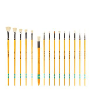 凌山海水粉笔【单支】水粉笔美术生专用水洗猪鬃尼龙油画排笔丙烯