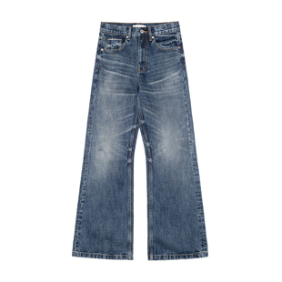 SUNINWAVE 25AW15.5oz冈山赤耳牛仔646版型宽松微喇水洗做旧长裤