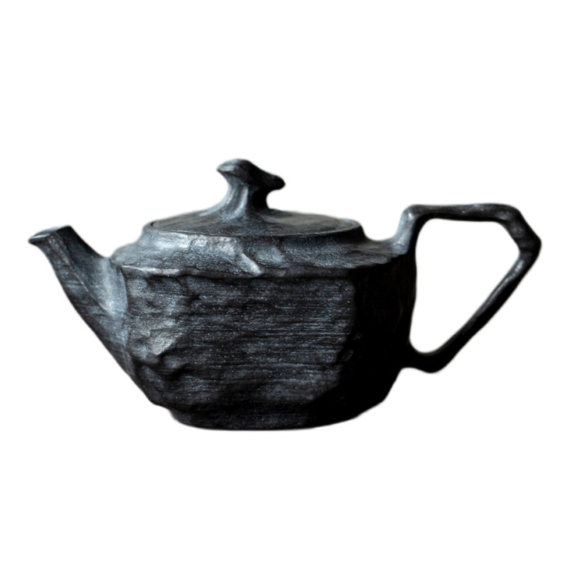 天然冰碛岩手工凿石壶侘寂泡茶壶