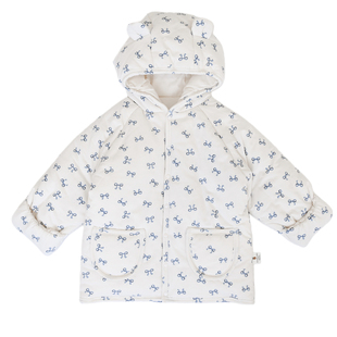 宝宝熊耳朵棉服外套夹棉加厚秋冬季棉袄儿童连帽外出服保暖棉衣ks