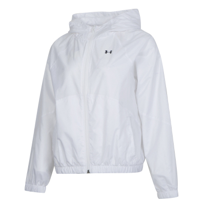 UA安德玛外套女款新款官方正品秋季户外风衣运动上衣梭织连帽夹克