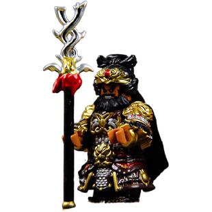 张飞赵云第三方积木人仔全甲款拼装中国玩具儿童男孩吕布积木关羽