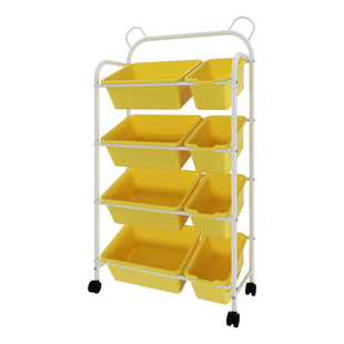 儿童玩具收纳架置物架多层客厅玩具书架二合一收纳推车幼儿园收纳