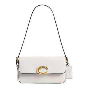 COACH/蔻驰Tabby腋下包纯色C扣翻盖皮质女包单肩手提小方包法棍包