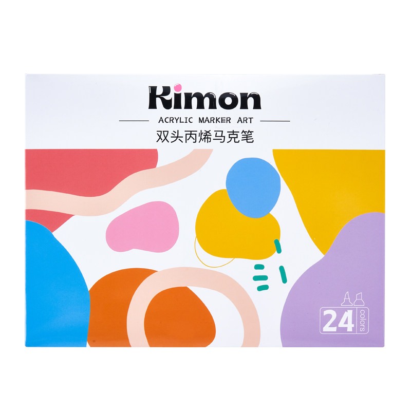 积梦双头丙烯马克笔学生用美术软头速干不透色水彩笔儿童画画涂鸦笔防水丙烯彩绘笔可叠色手办肤色补色笔套装