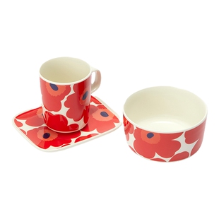Marimekko【线上独家】【Unikko游霓可印花】杯碗盘礼盒组合套装