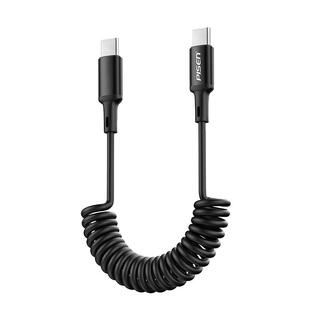 品胜车载数据线carplay弹簧伸缩适用苹果14手机PD27W快充iPhone16充电线15promax汽车摩托车typec转lightning