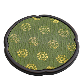 谦航胡桃色杯垫茶托布艺隔热防烫壶承干泡台小型茶盘茶具托盘配件