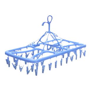 汇丰信佳家用多夹子晾衣架防风可折叠衣架晾晒架夹子晒衣架多夹