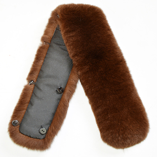 可水洗仿貂毛貂绒仿獭兔毛毛领子男立领通用皮草大衣保暖假领单卖