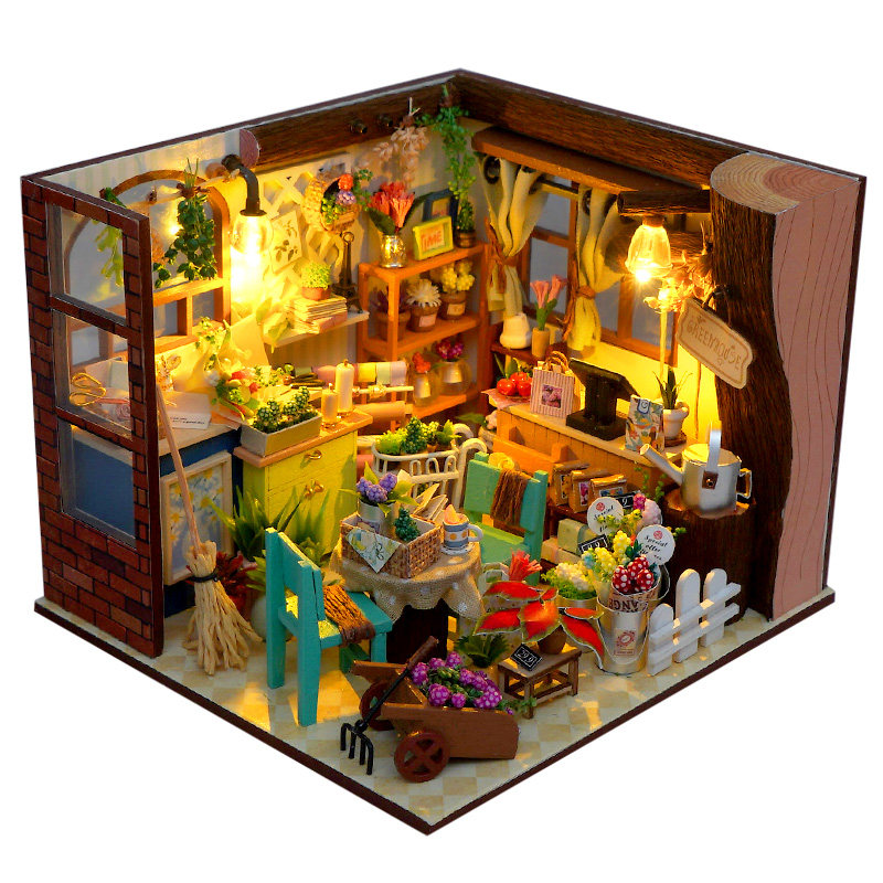 3D木质DIY拼装小屋成人拼图