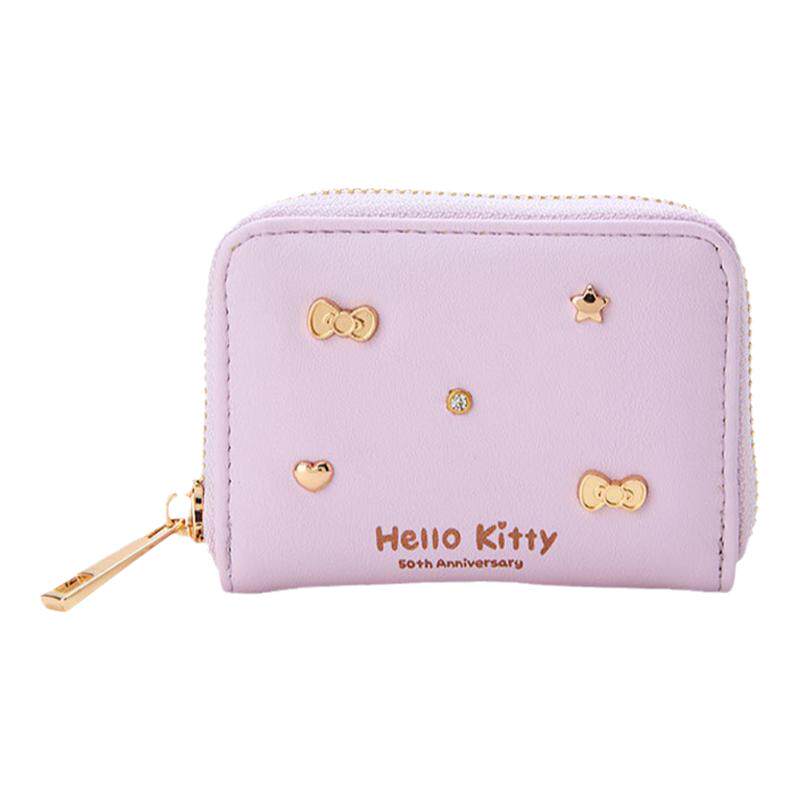三丽鸥50周年Hellokitty短款三折钱包女孩可爱皮夹卡包白色礼物