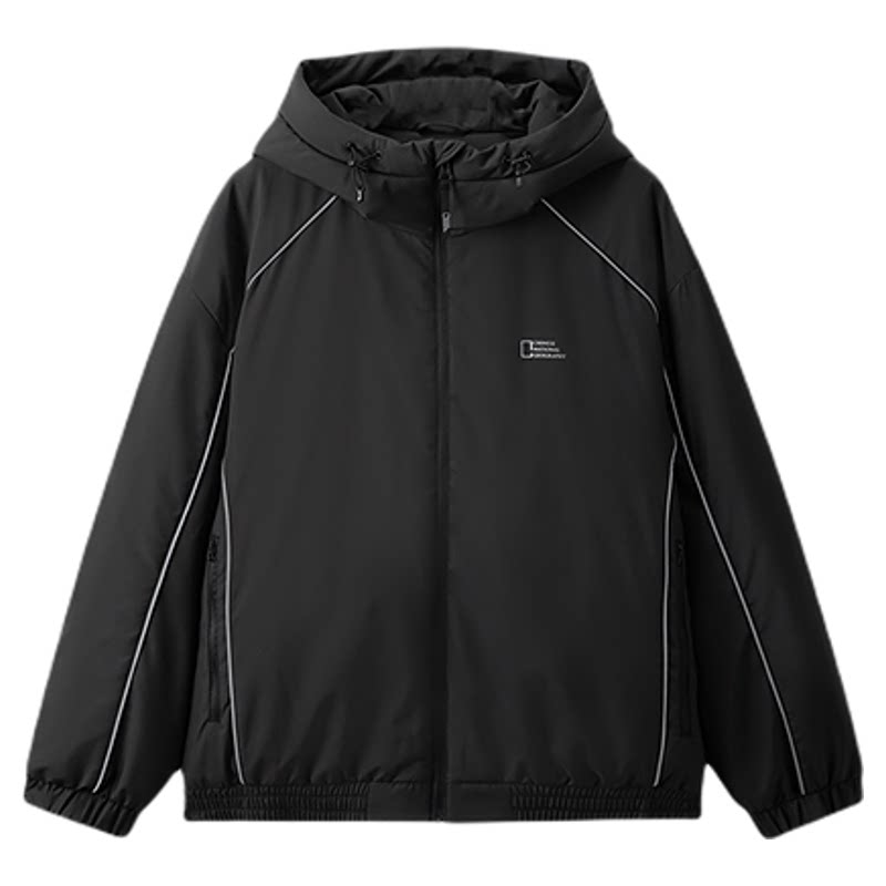 森马时尚联名连帽运动感棉服男装