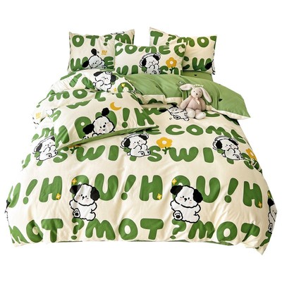 床上四件套100全棉纯棉ins风卡通