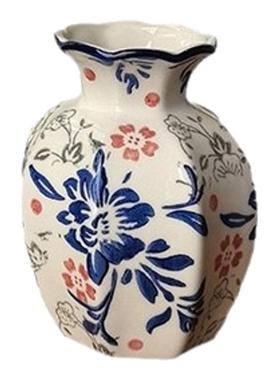 复古大口径陶瓷插花瓶办公室摆件