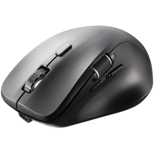 SANWA人体工学无线蓝牙鼠标电脑办公充电静音滑鼠测绘双滚轮鼠标