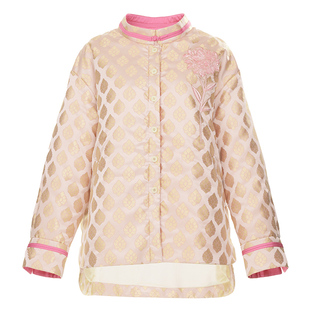 花木深新中式刺绣棉服提花新款女汉元素外套盘扣国风立领衬衫棉衣