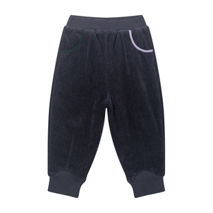 【商场同款】马拉丁童装裤子冬装新款女小童加绒针织灯芯绒长裤