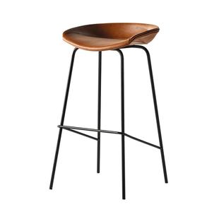 吧台椅子现代简约家用高脚吧椅设计师款轻奢前台椅北欧塑料吧台凳