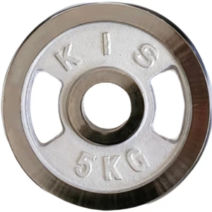 大孔二代无异味KIS纯铁电镀手抓杠铃片2.5～20kg臀推CPU杠铃套装