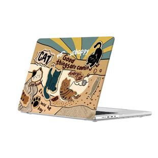 可爱猫咪适用华为matebook14/13笔记本壳D15保护套pro电脑x外壳D16膜14s荣耀magicbook贴纸D14磨砂配件16寸