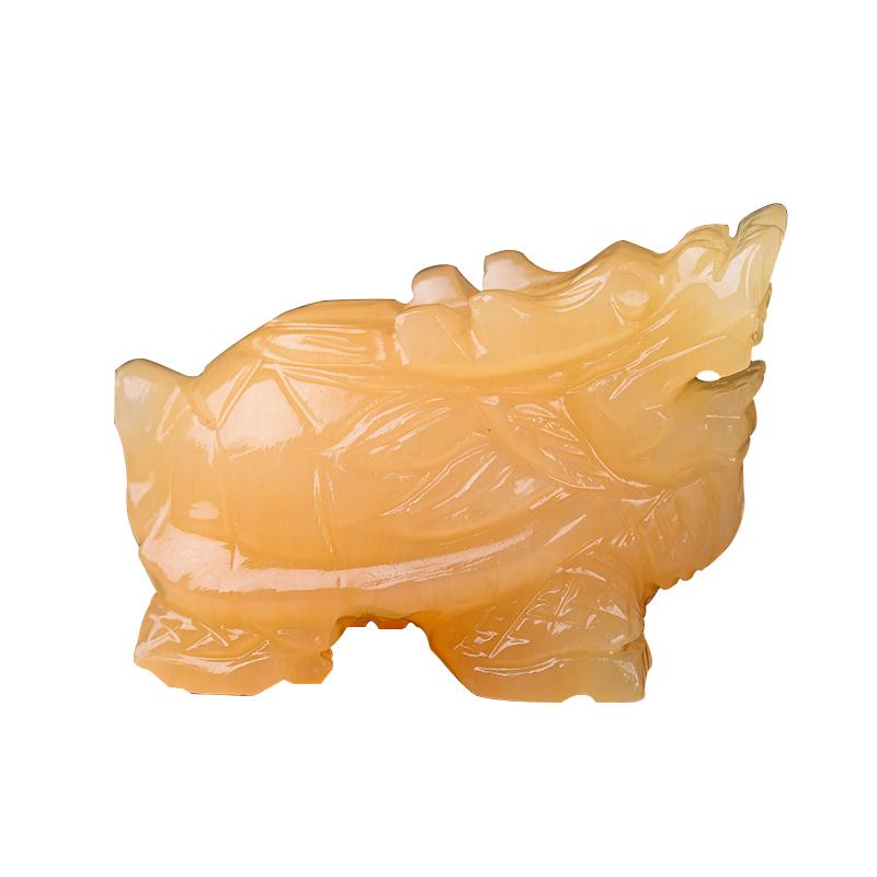 巴西黄玉金蟾摆件龙龟家居饰品