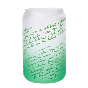 人文之宝 吴尔夫一间自己的房间手稿磨砂玻璃杯 伍尔夫文创杯子