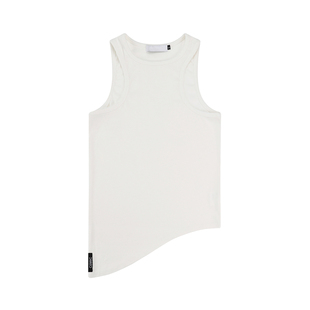 [REコンテナ]回馈价！CERRIC新款纯色不规则下摆背心美式女吊带