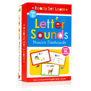 Flash Cards英文原版配套字卡Letter Sounds Phonics Flashcards字母ABC单词数字发音闪卡 学前认知进阶启蒙高效英语高频词汇卡片