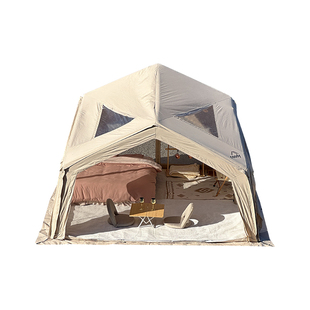 酷迪coody充气帐篷户外露营野营秋冬过夜枢纽站链接大客厅棉布款