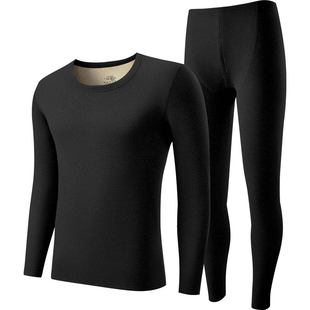 雅鹿保暖内衣男加绒加厚东北零下40度哈尔滨秋衣秋裤套装抗寒保温