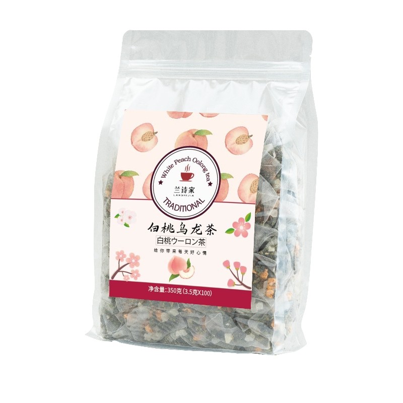 100包白桃乌龙茶蜜桃乌龙茶三角茶包花茶组合水果茶冷泡茶袋泡茶
