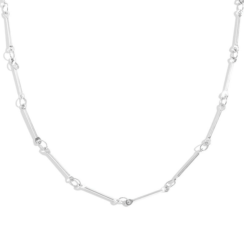 GuangYu简约关节链钛钢项链素链